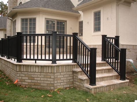 concrete metal railing porch ideas